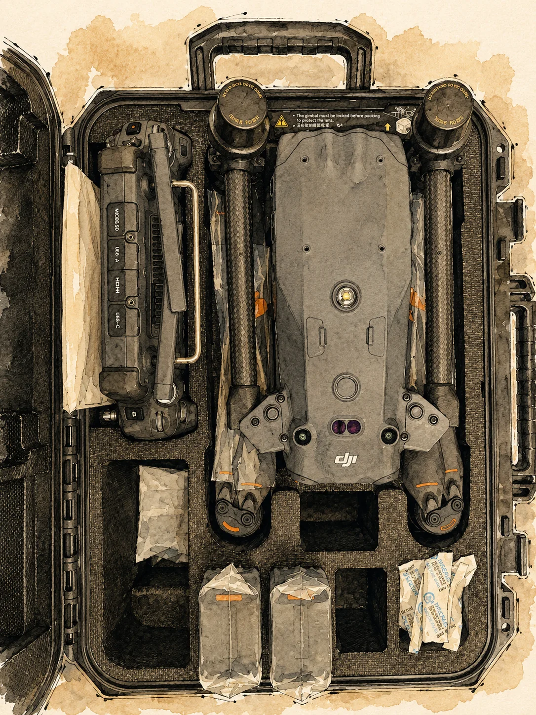DJI Matrice 30T in transport case sourcing illustration