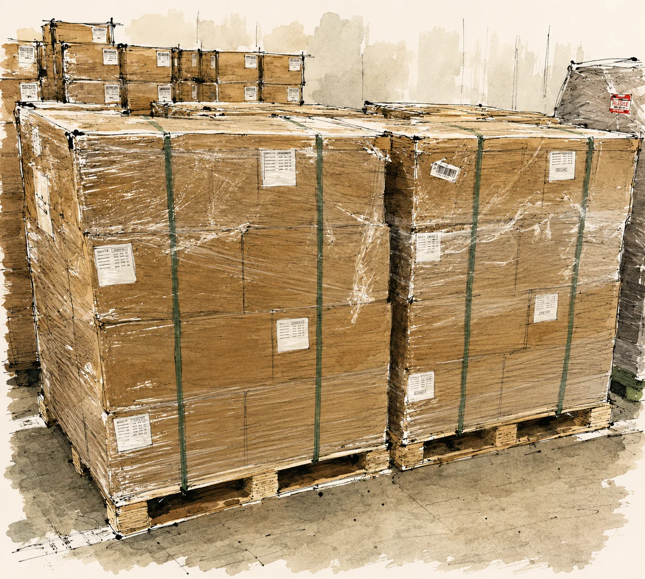 Bulk G.657.A2 optical fiber spools in B2B shipment illustration